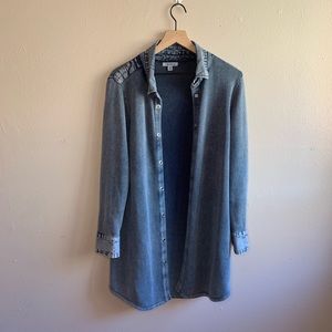Vintage PBJ Blues Longline Denim/Sweater Jacket